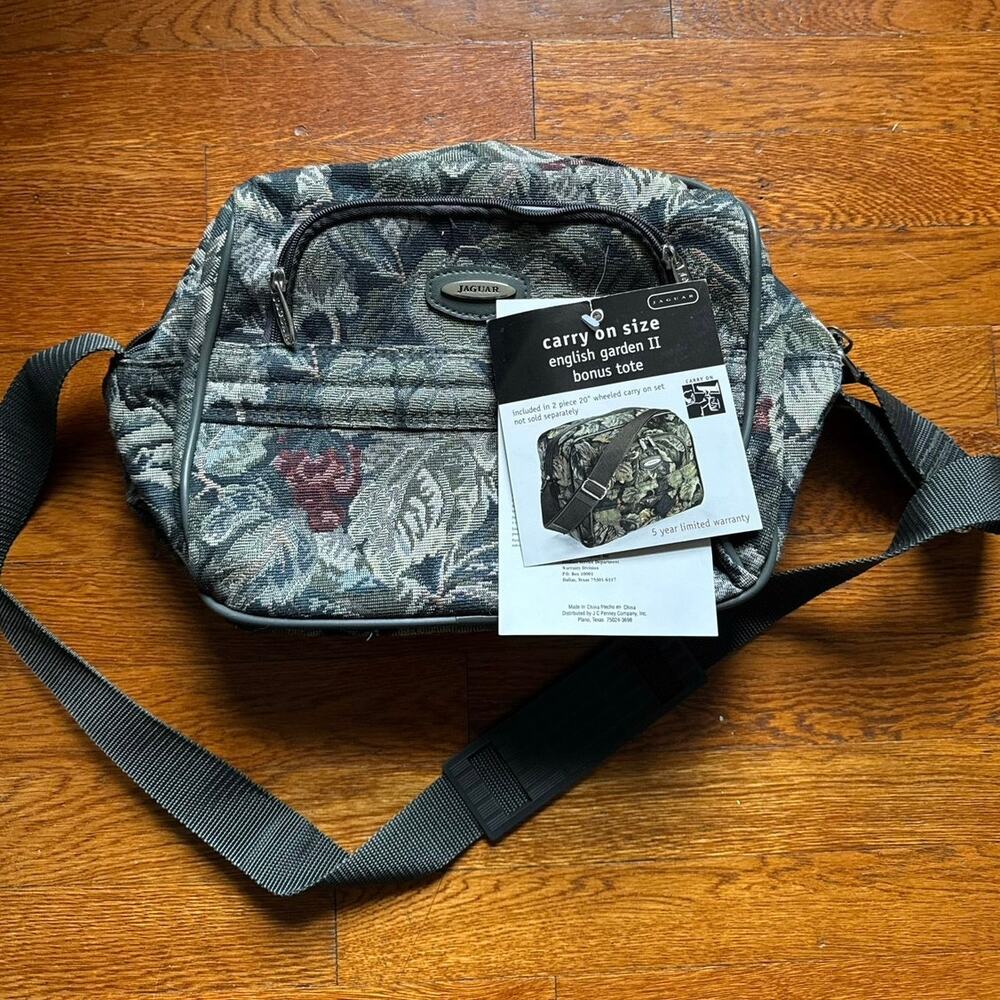 NWT Vintage Jaguar English Garden II Carry on Tote